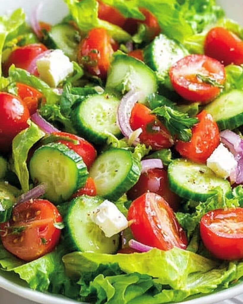 Tomato Cucumber Lettuce Salad Recipe