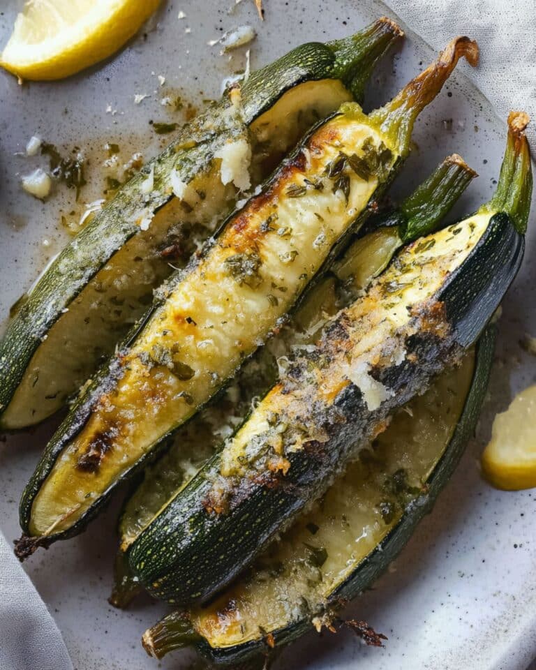 Roasted Parmesan Garlic Zucchini Spears Recipe