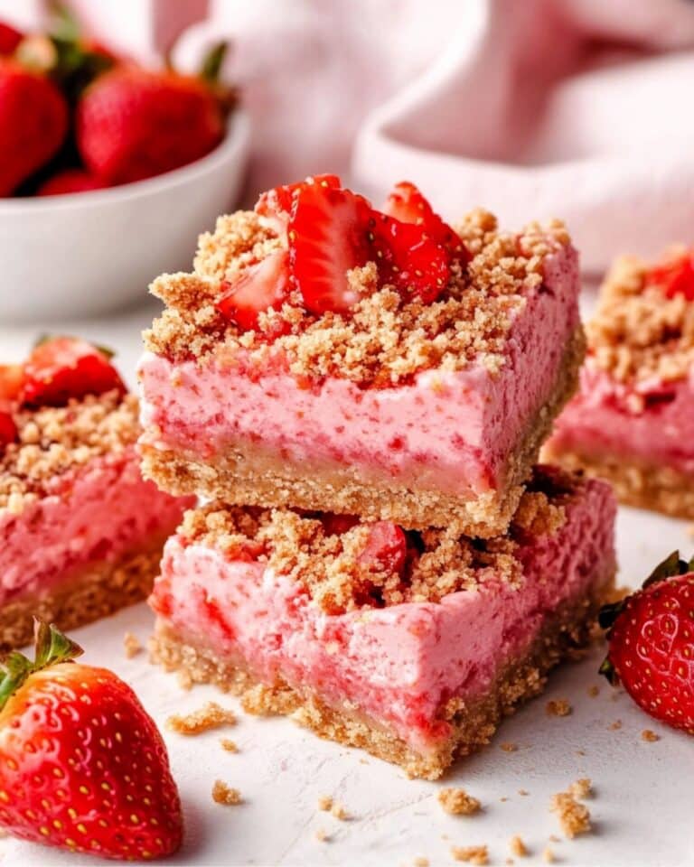 Strawberry Shortcake Cheesecake Bars