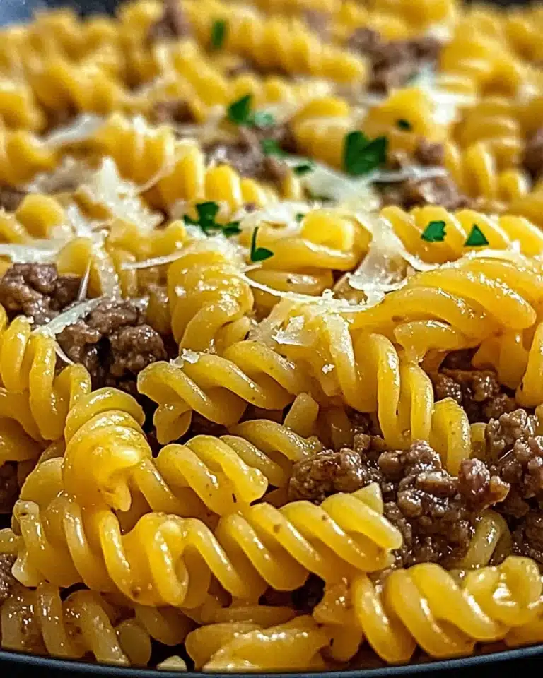 Creamy Cheddar Ranch Beef Pasta Recipe