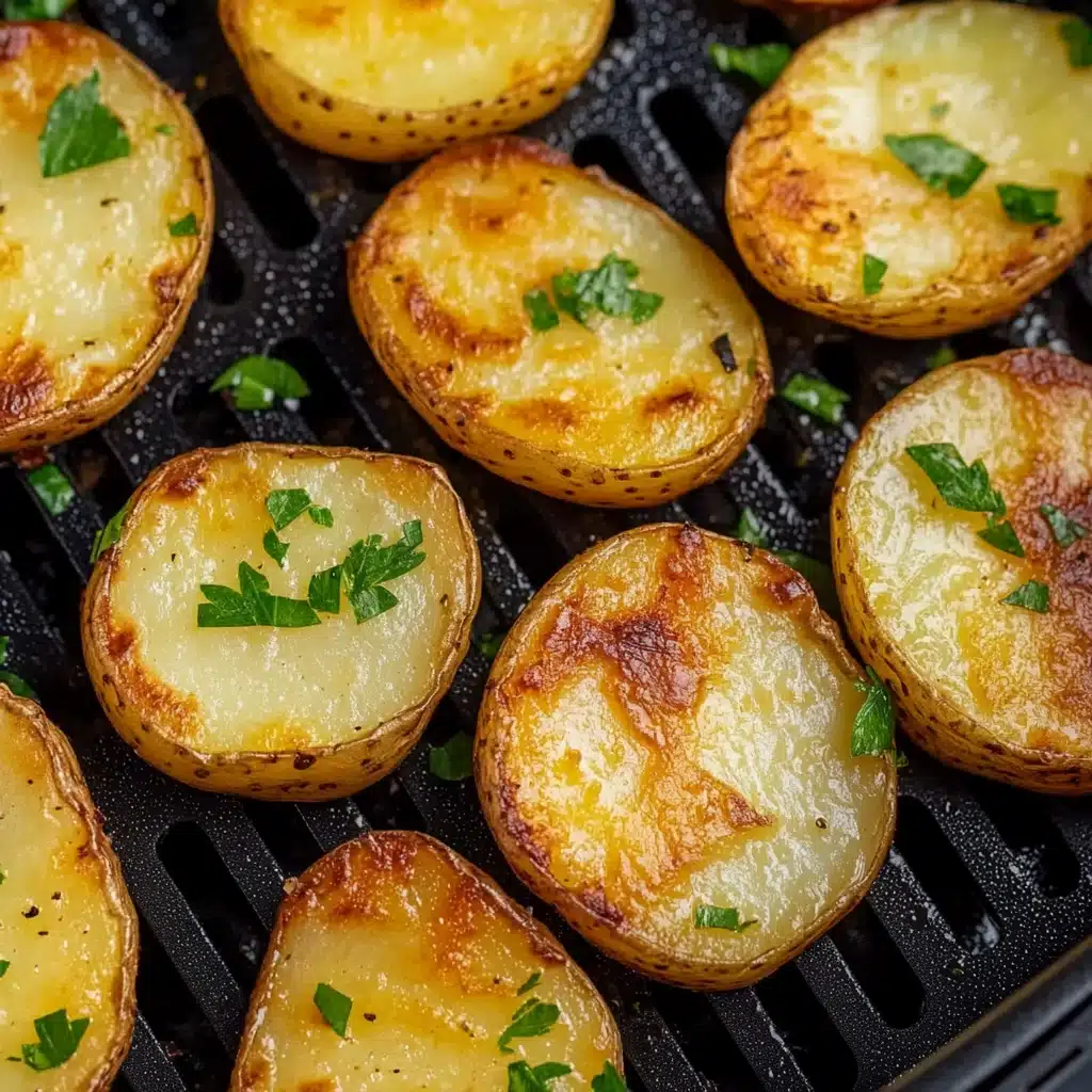Crispy Garlic Herb Air Fryer Potato Slices Recipe - Recipe Image