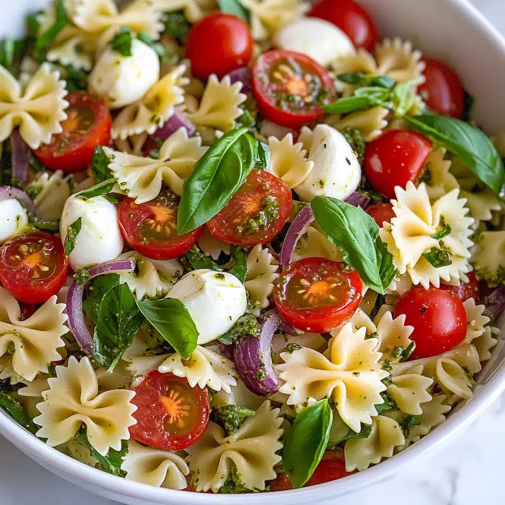 Pesto Bow Tie Pasta Salad Recipe - Recipe Image