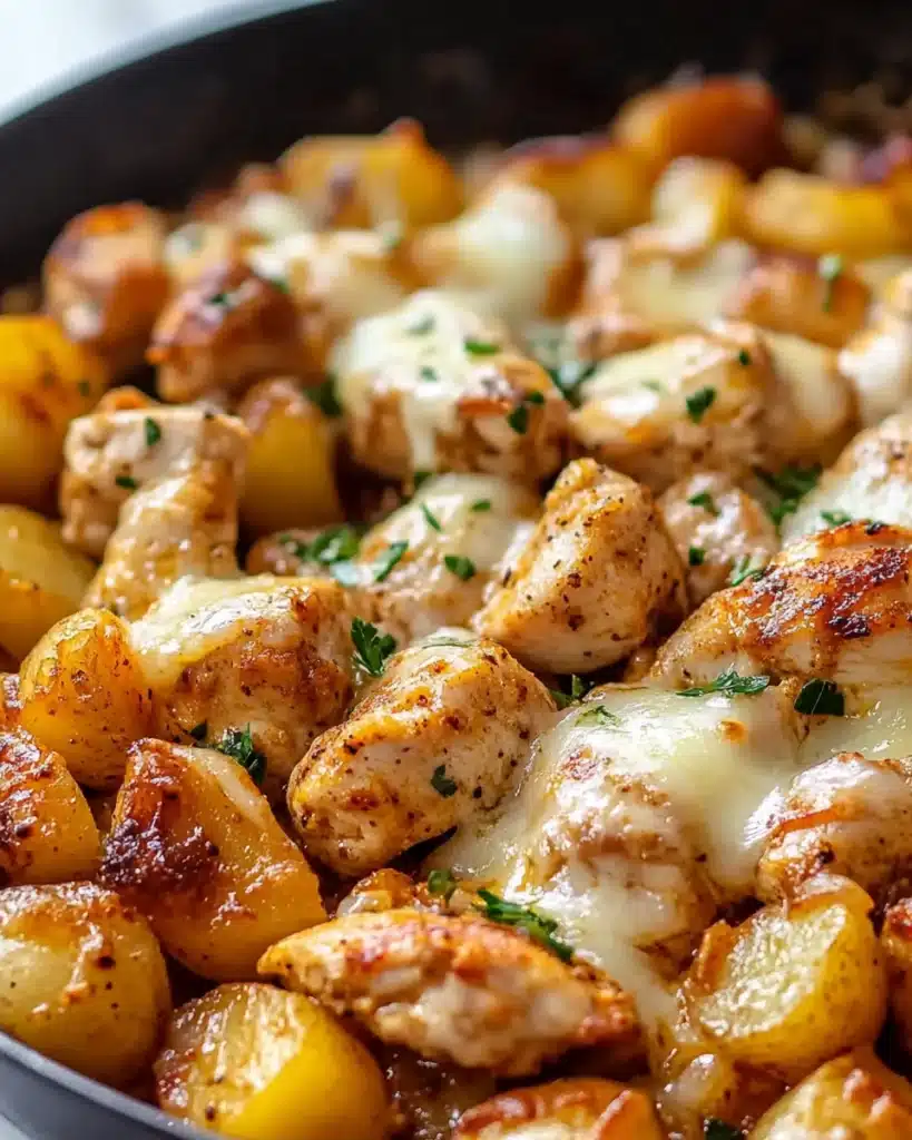 Garlic Parmesan Chicken with Crispy Potatoes Recipe