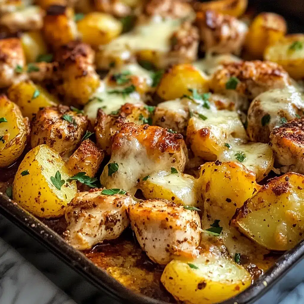 Garlic Parmesan Chicken with Crispy Potatoes Recipe - Recipe Image