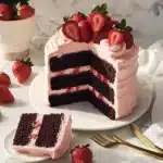 Decadent Strawberry Chocolate Layer Cake Recipe