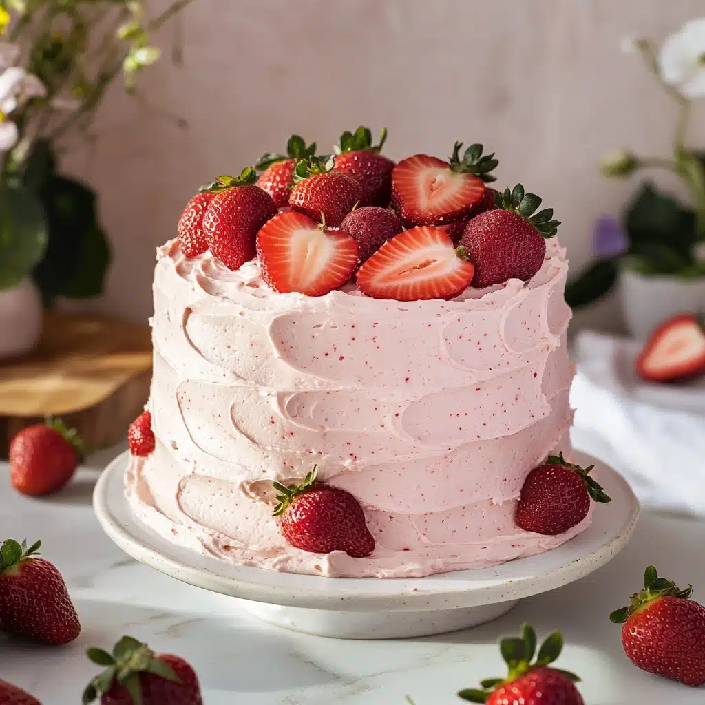 Decadent Strawberry Chocolate Layer Cake Recipe - Recipe Image