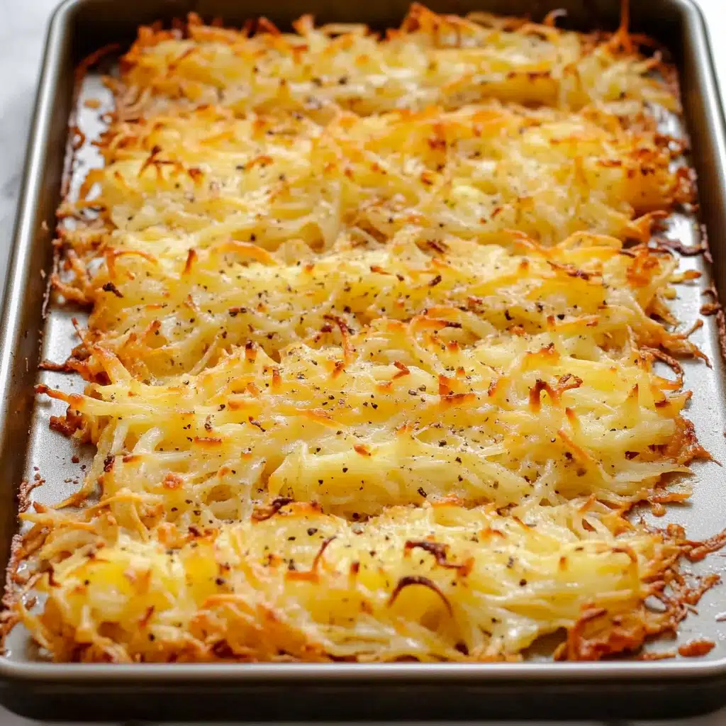 Cheesy Crispy Sheet Pan Hashbrowns Recipe - Recipe Image