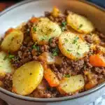 Creamy Cheddar Beef and Potato Bake Recipe