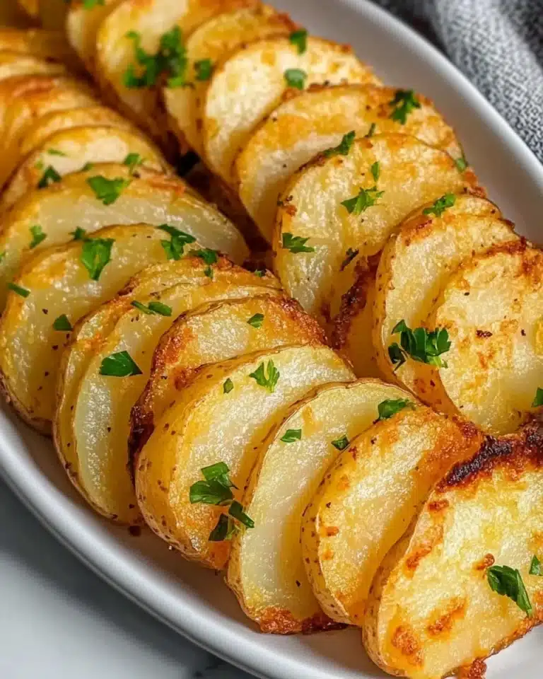 Crispy Garlic Herb Air Fryer Potato Slices Recipe