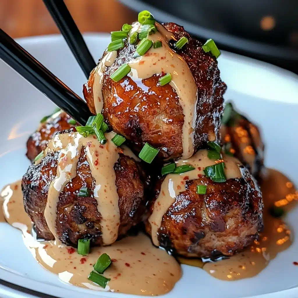 Korean BBQ Meatballs with Spicy Mayo Dip Recipe - Recipe Image