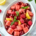 Berry Watermelon Salad With Mint Lime Dressing Recipe