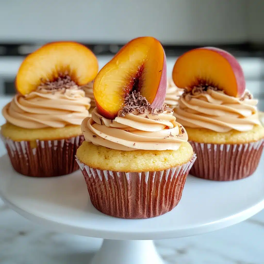 Honey Peach Cream Cheese Cupcakes Recipe - Recipe Image