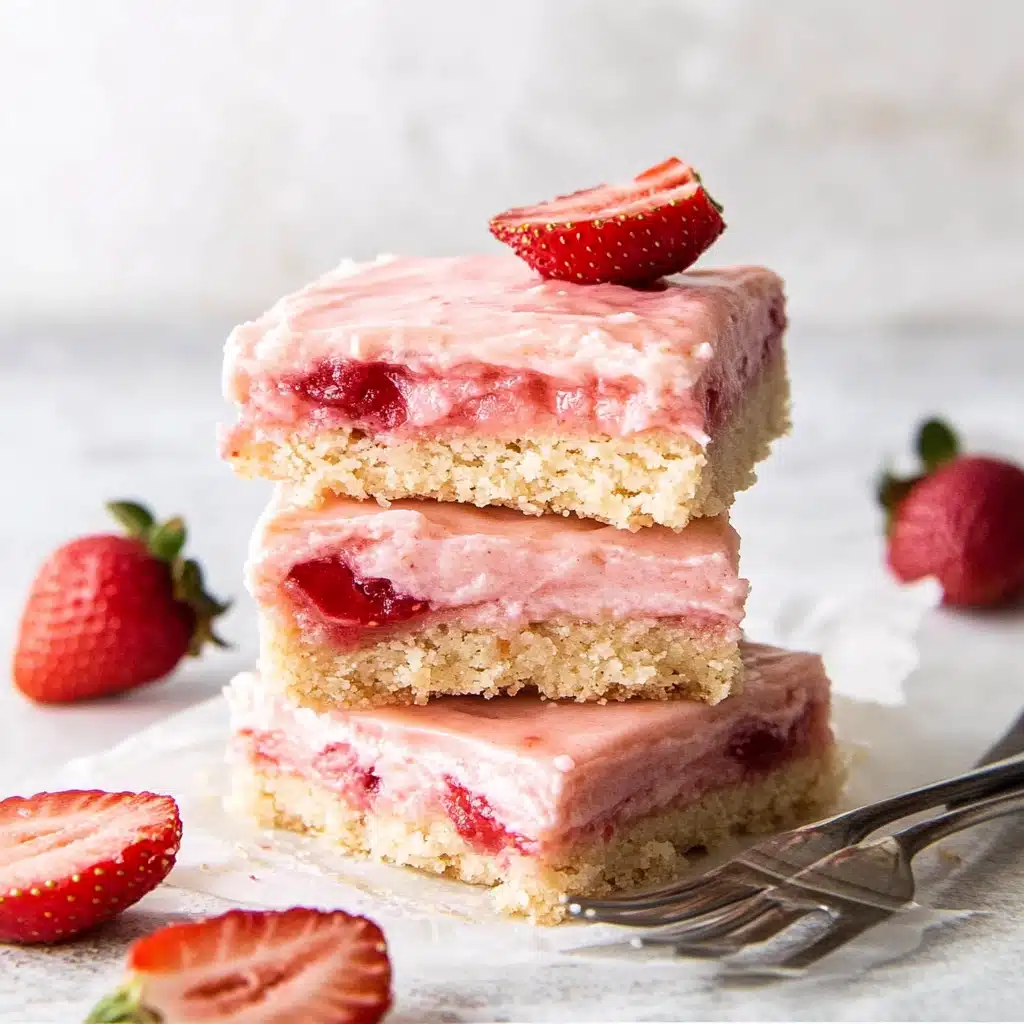 Strawberry Lemon Blondies Recipe - Recipe Image