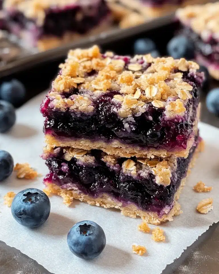 Blueberry Oatmeal Crumble Bars Recipe