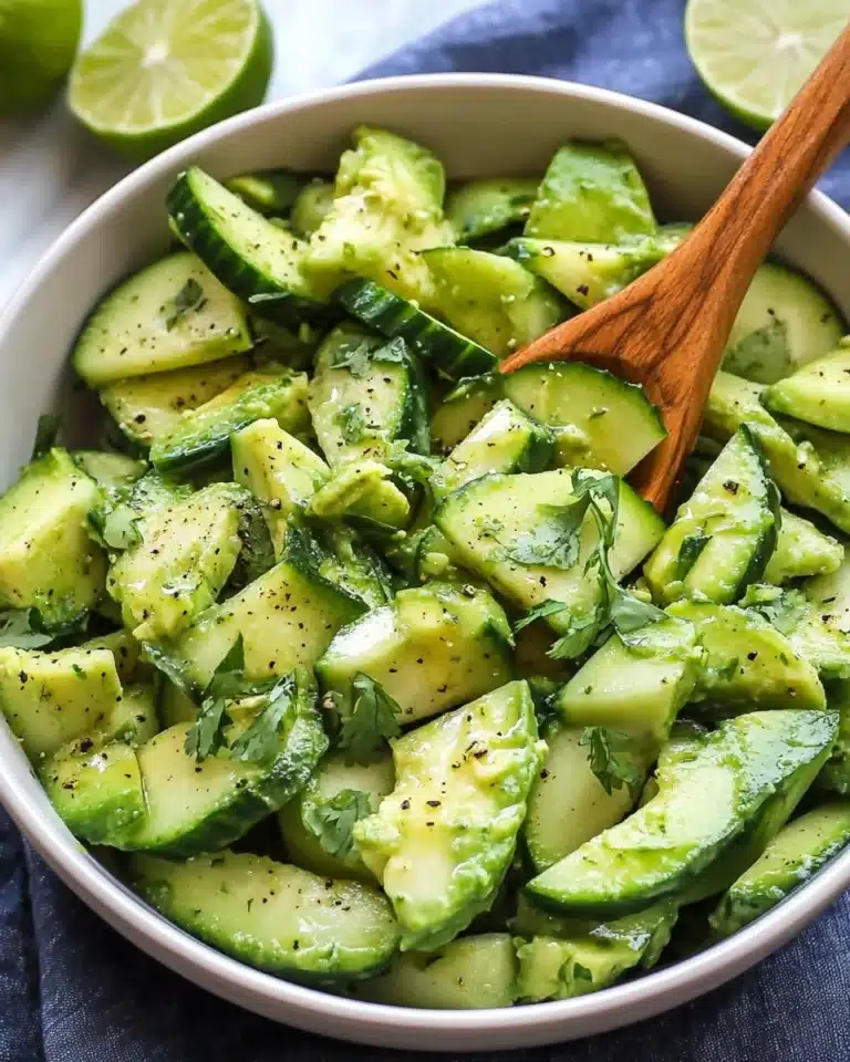 Lime Avocado Cucumber Salad Recipe