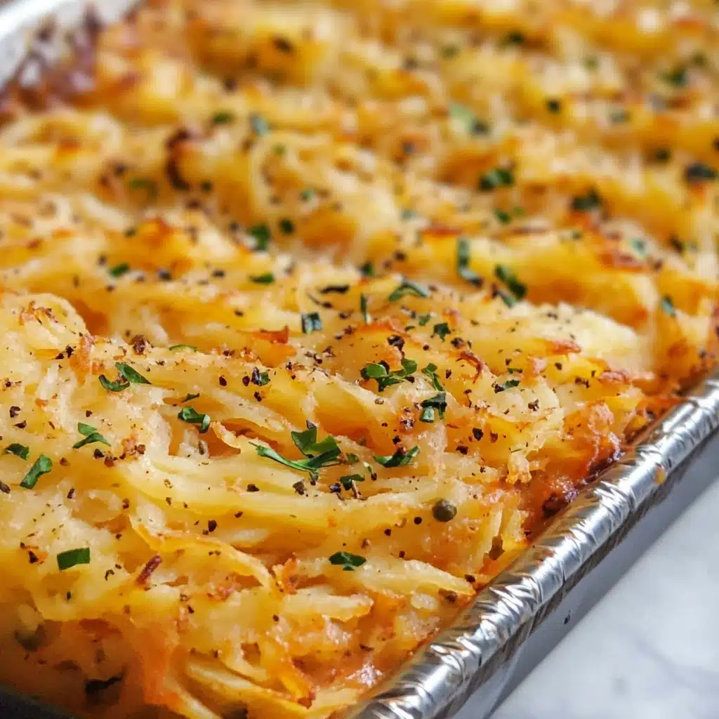Cheesy Crispy Sheet Pan Hashbrowns Recipe - Recipe Image
