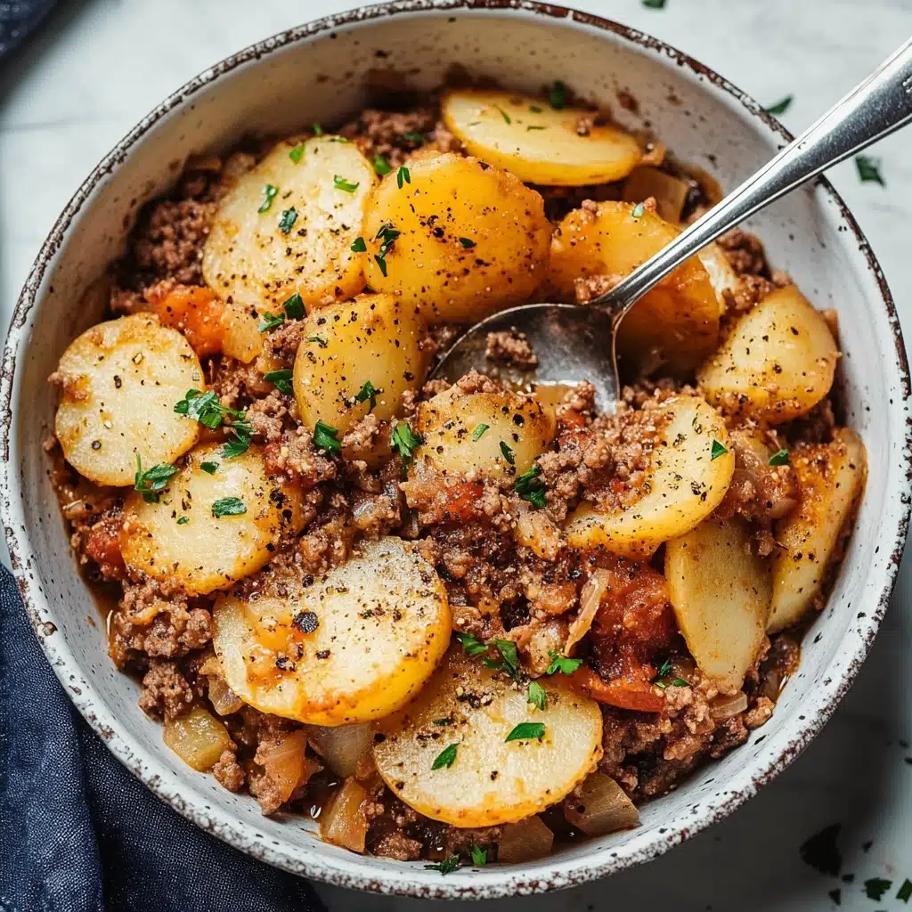 Creamy Cheddar Beef and Potato Bake Recipe - Recipe Image