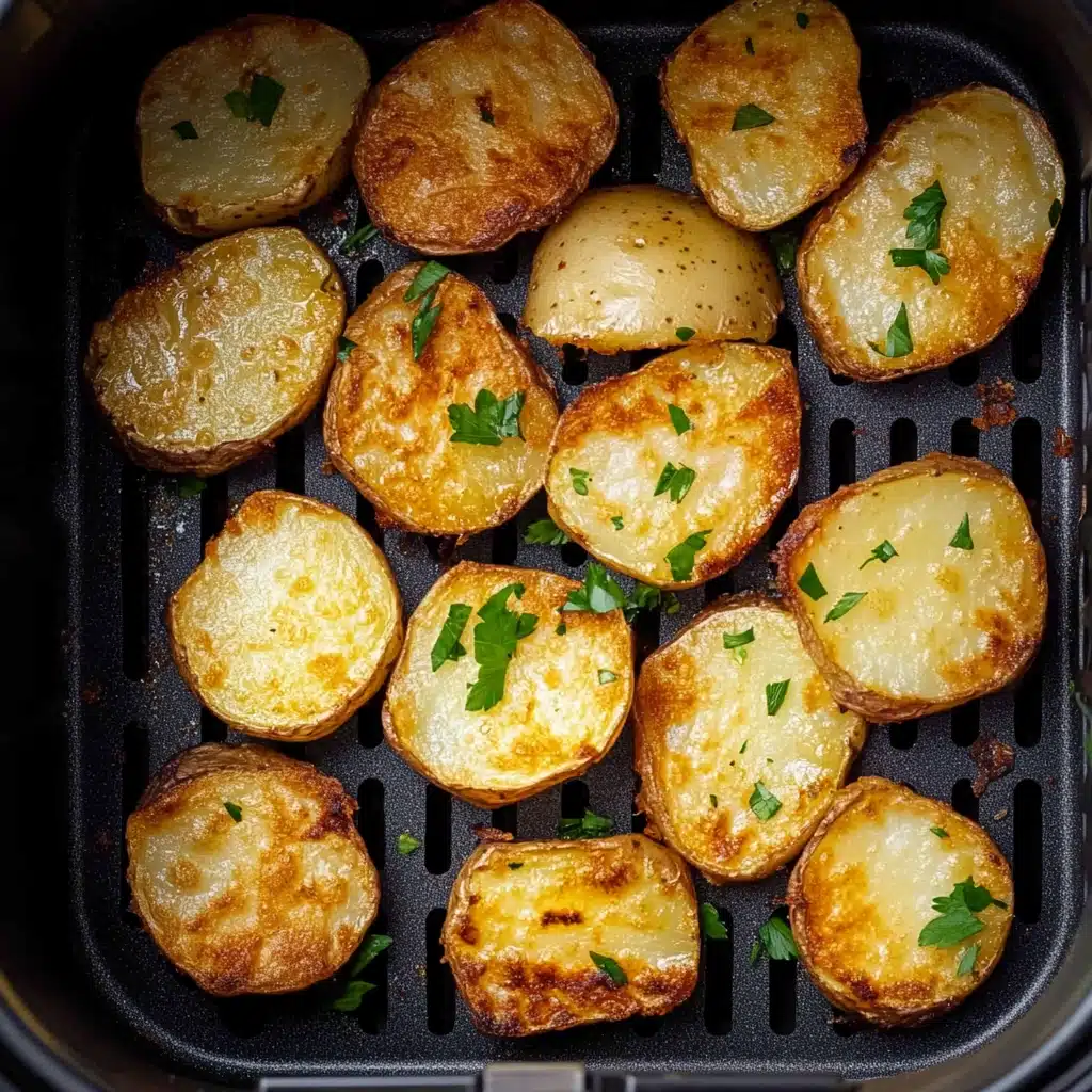 Crispy Garlic Herb Air Fryer Potato Slices Recipe - Recipe Image