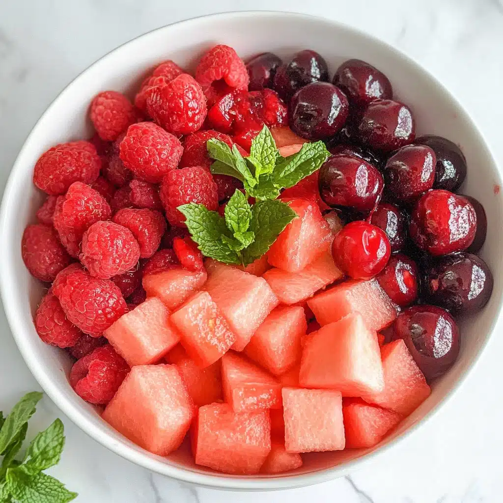 Berry Watermelon Salad With Mint Lime Dressing Recipe - Recipe Image