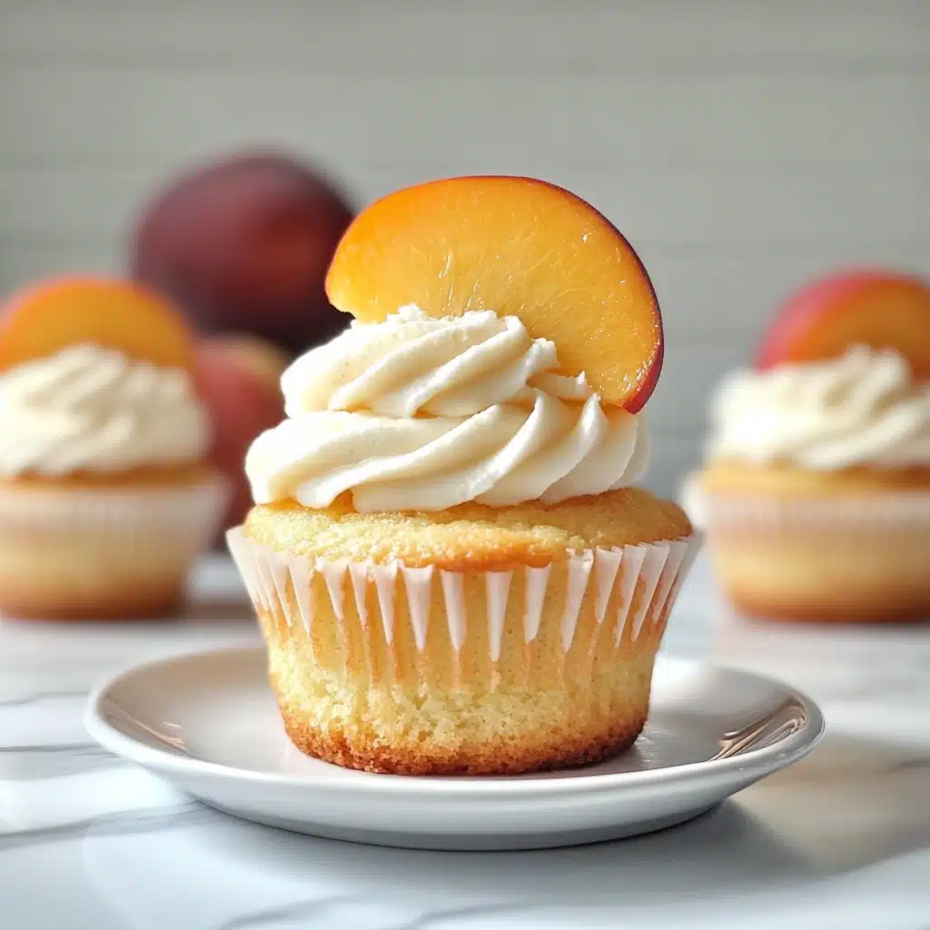 Honey Peach Cream Cheese Cupcakes Recipe - Recipe Image