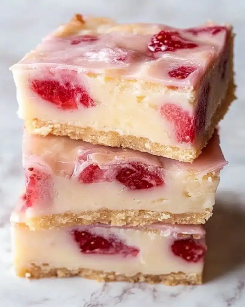 Strawberry Lemon Blondies Recipe