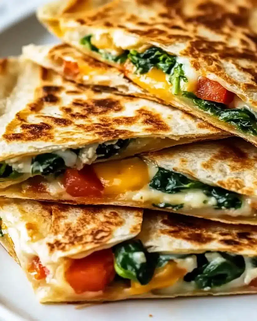 Spinach and Feta Quesadillas Recipe
