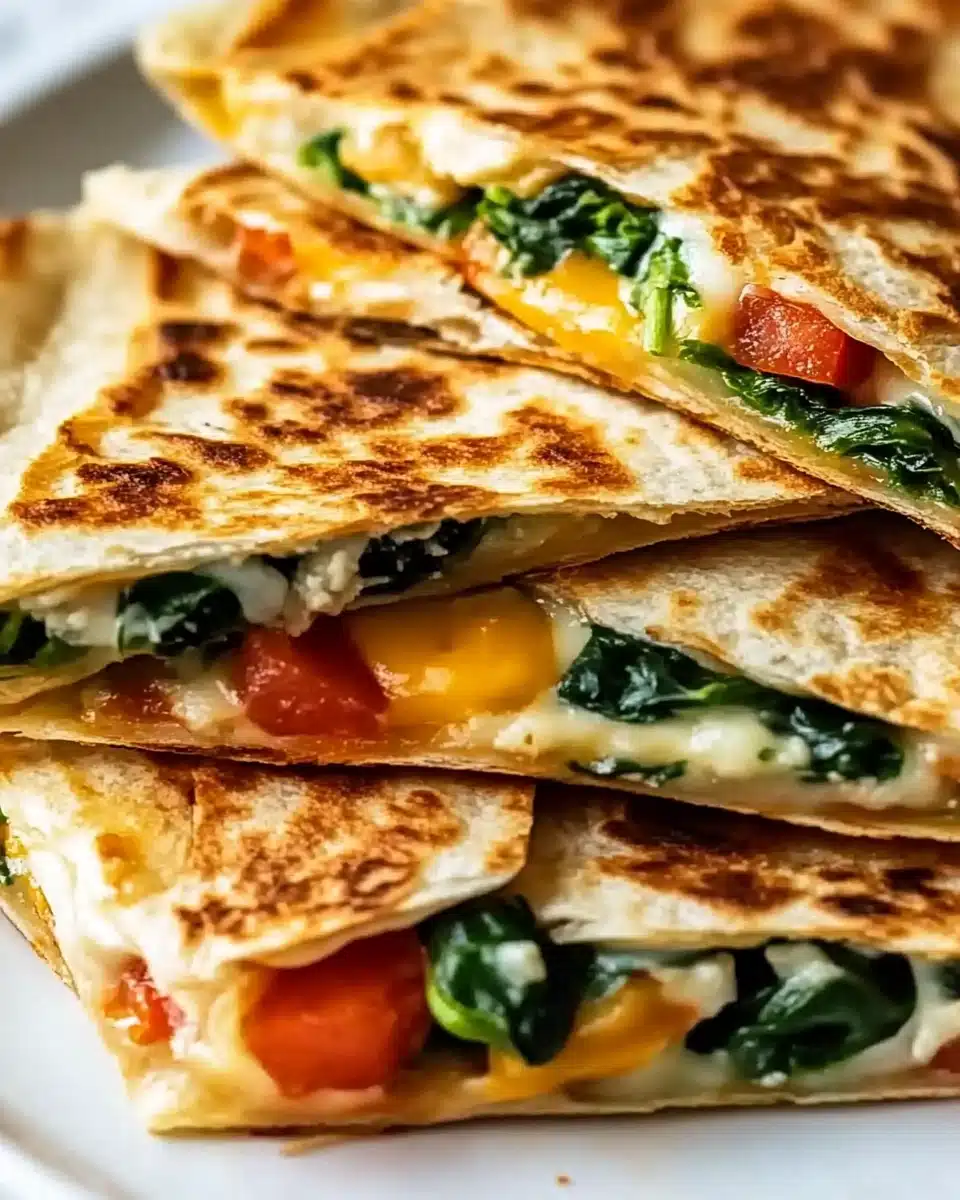 Spinach and Feta Quesadillas Recipe