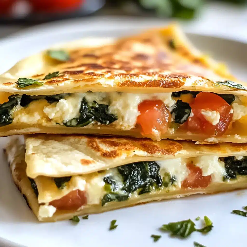 Spinach and Feta Quesadillas Recipe - Recipe Image