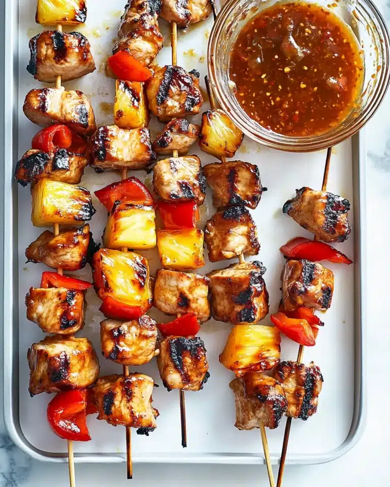 BBQ Pineapple Chicken Kabobs Supreme Recipe