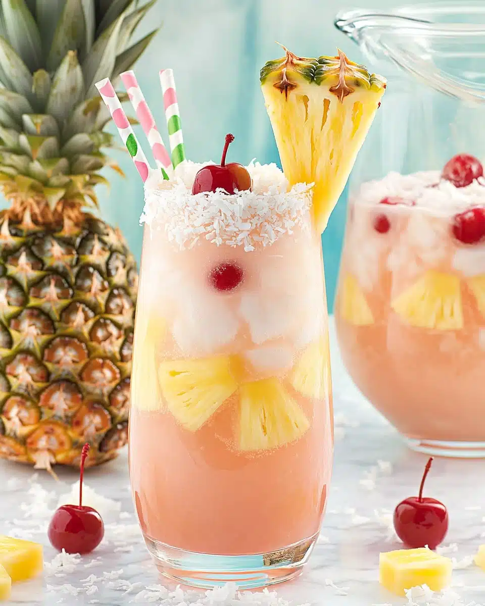 Tropical Pineapple Coconut Sangria Recipe - Recipe Image