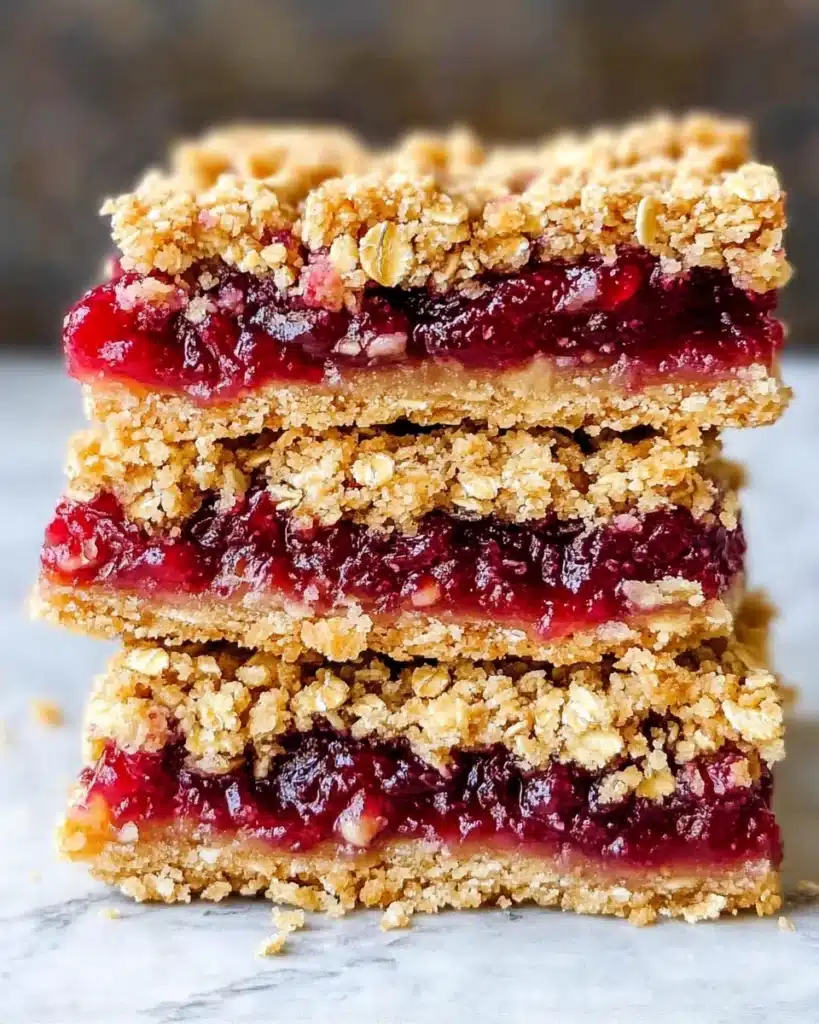 Raspberry Oat Crumble Bars Recipe