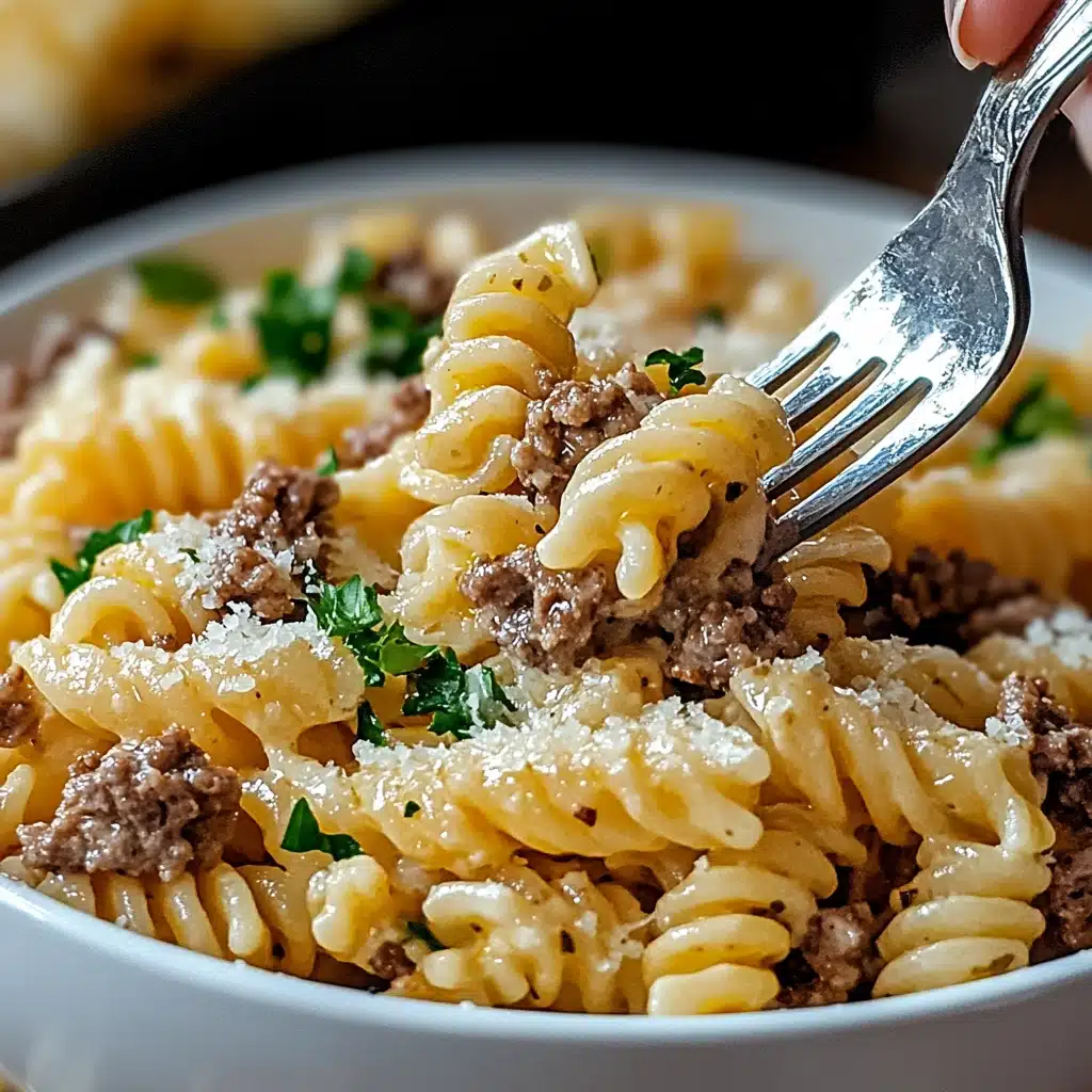 Creamy Cheddar Ranch Beef Pasta Recipe - Recipe Image