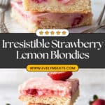 Strawberry Lemon Blondies Recipe