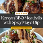 Korean BBQ Meatballs with Spicy Mayo Dip Recipe