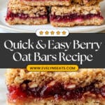 Raspberry Oat Crumble Bars Recipe