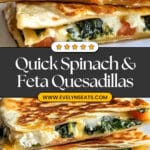Spinach and Feta Quesadillas Recipe