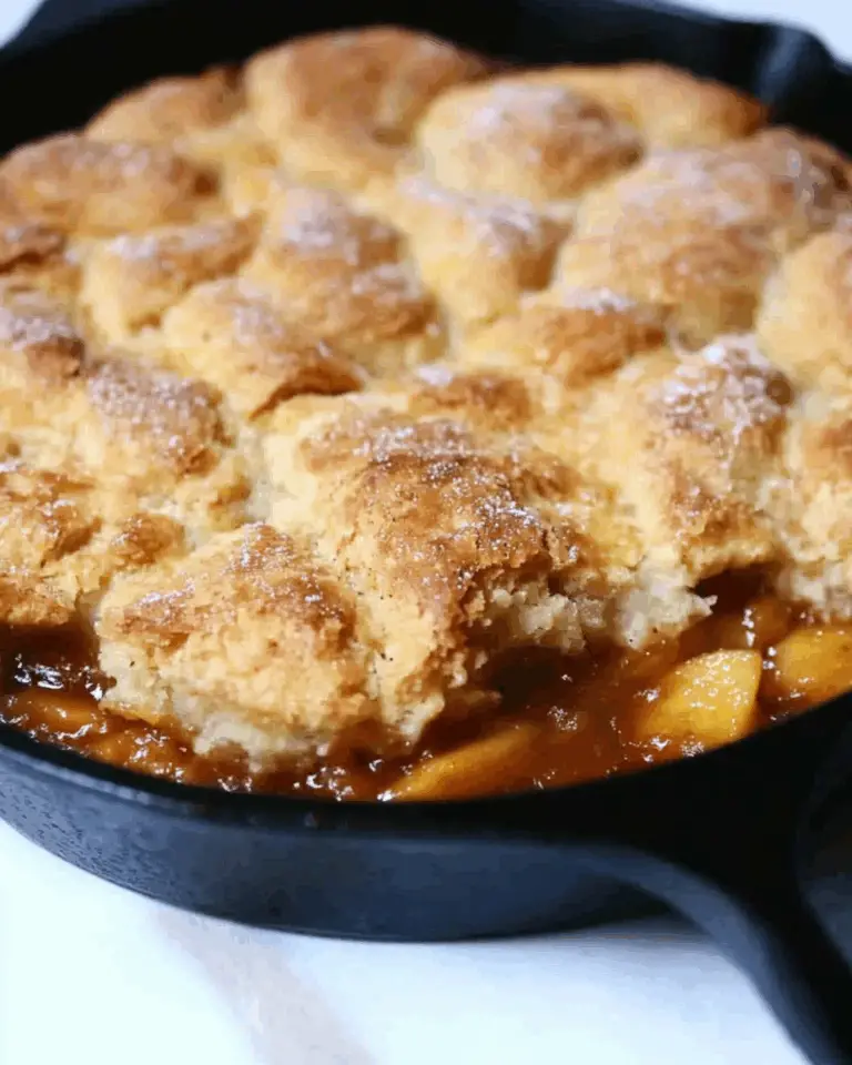 Best Peach Cobbler Recipe in Cast Iron Skillet