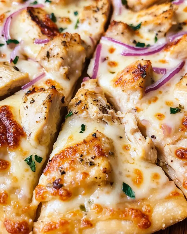 Easy Chicken Alfredo Flatbread Recipe