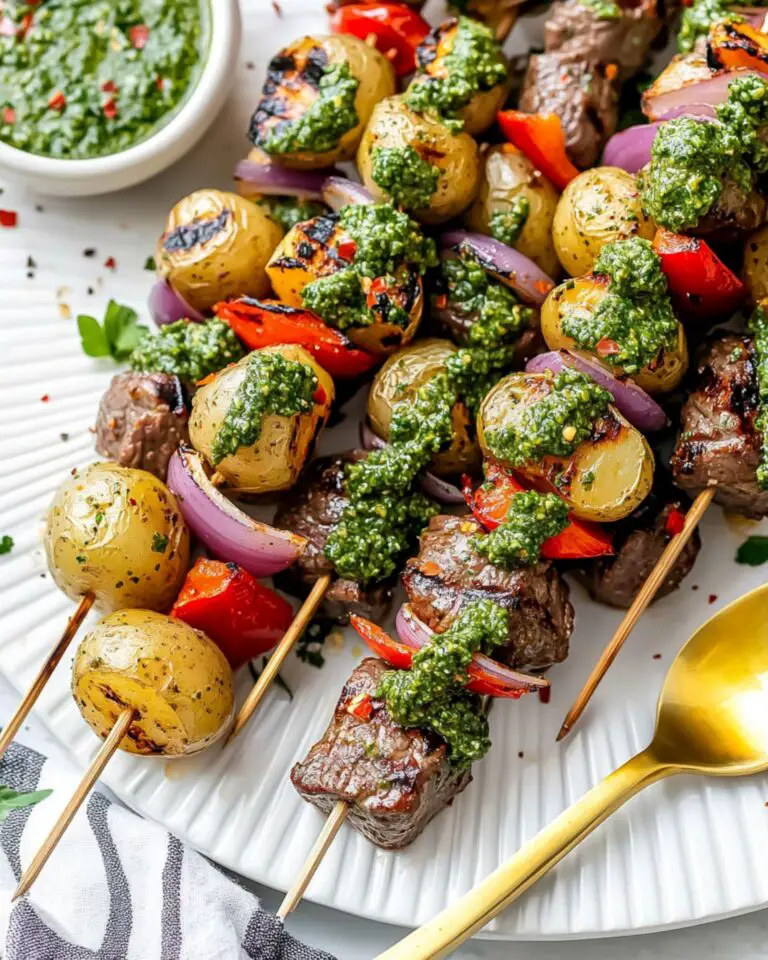 Grilled Chimichurri Steak Kabobs Recipe