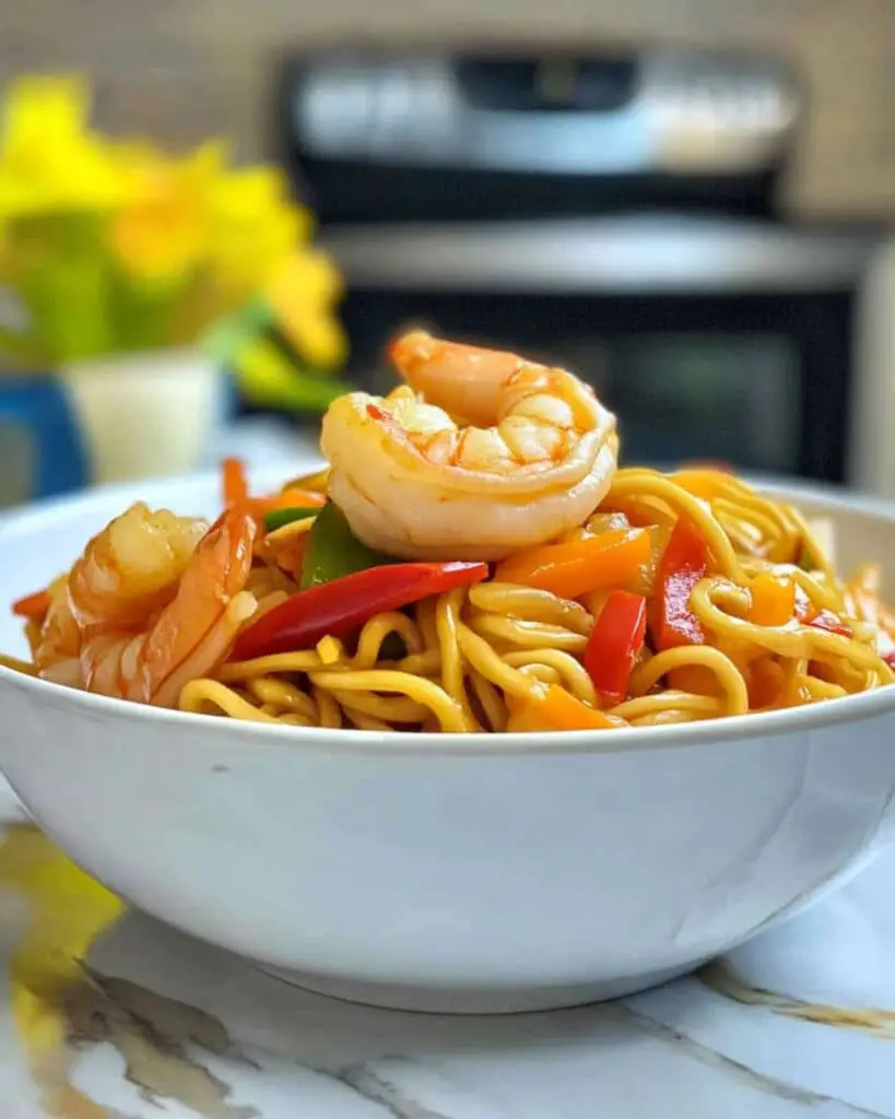 Instant Pot Shrimp Lo Mein Recipe