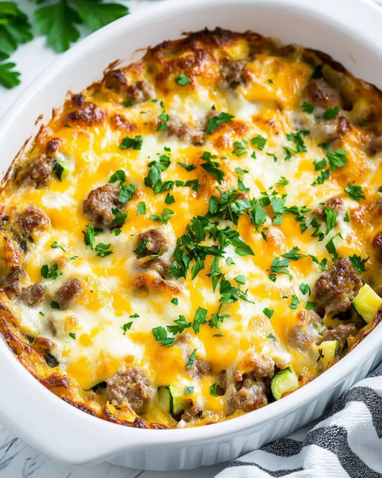 Keto Zucchini Beef Casserole Recipe