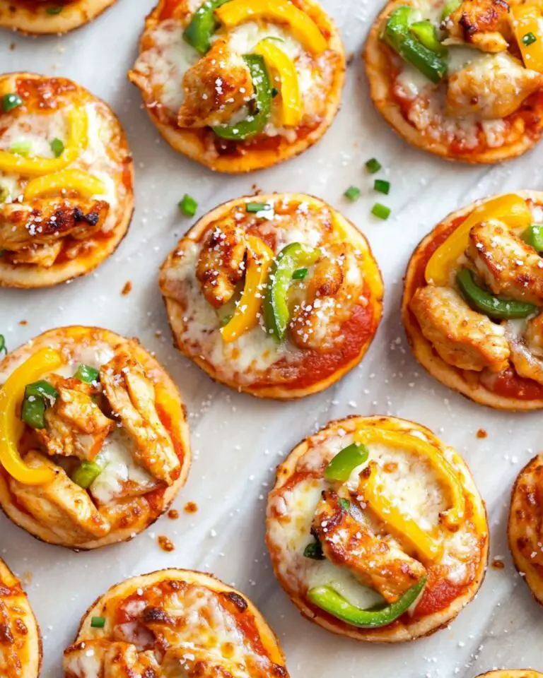 Mini Chicken Fajita Pizzas Recipe
