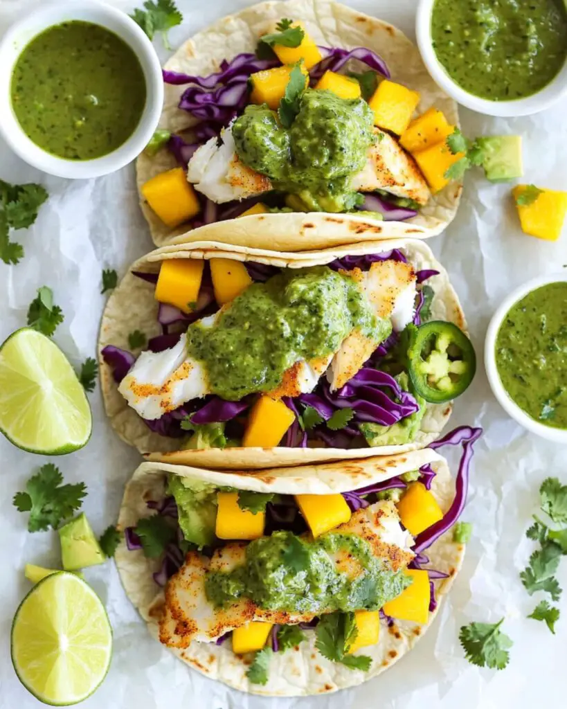 The Most Epic Grilled Fish Tacos with Mango Salsa Recipe