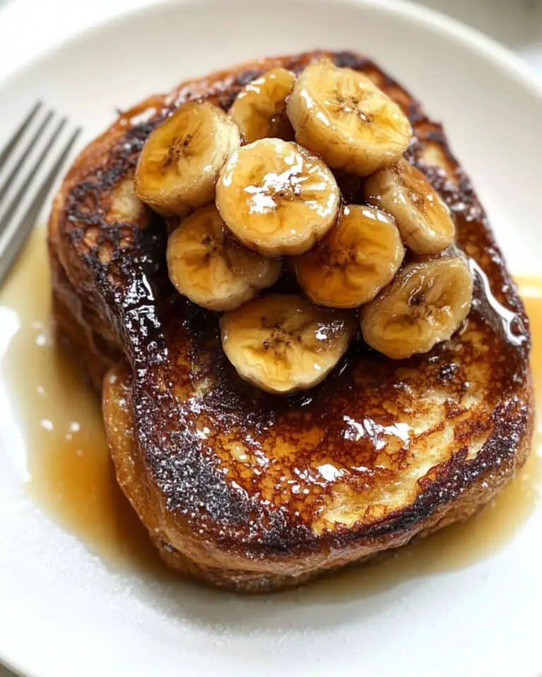 Vegan Banana French Toast with Caramelized Bananas Recipe