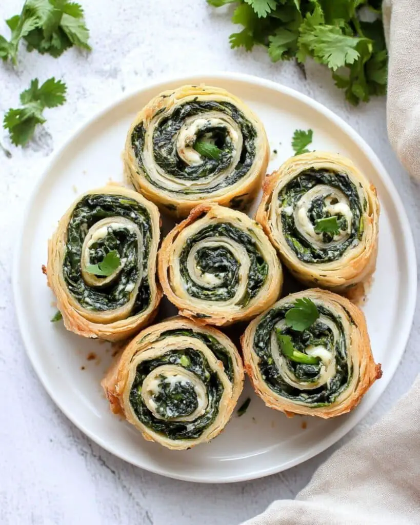 Vegan Spinach Cheese Pinwheels Recipe