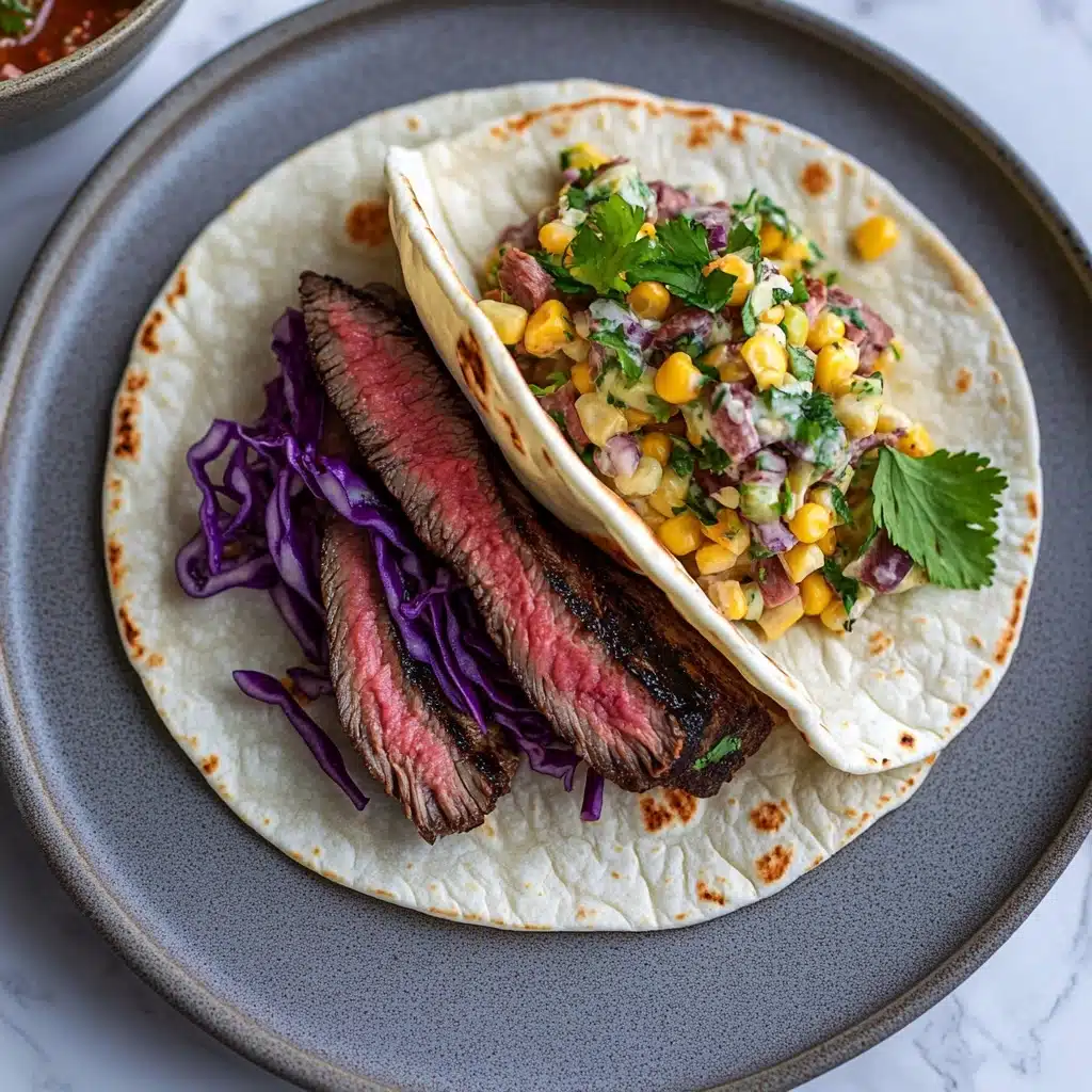 Grilled Steak Tacos with Corn Elote Recipe - Recipe Image