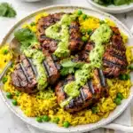 Peruvian Chicken and Rice with Green Sauce Recipe