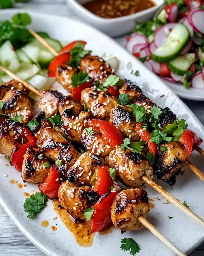 Honey Garlic Chicken Skewers Recipe