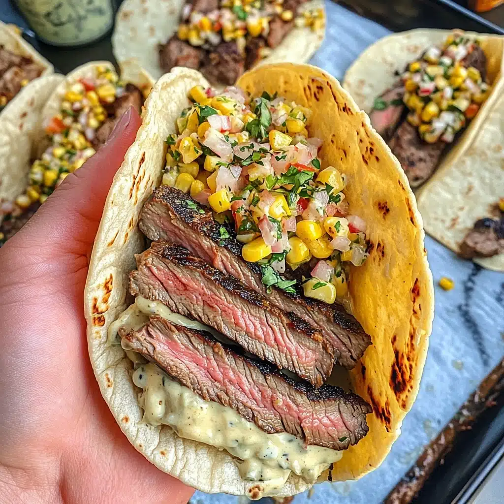 Grilled Elote Steak Tacos Recipe - Recipe Image