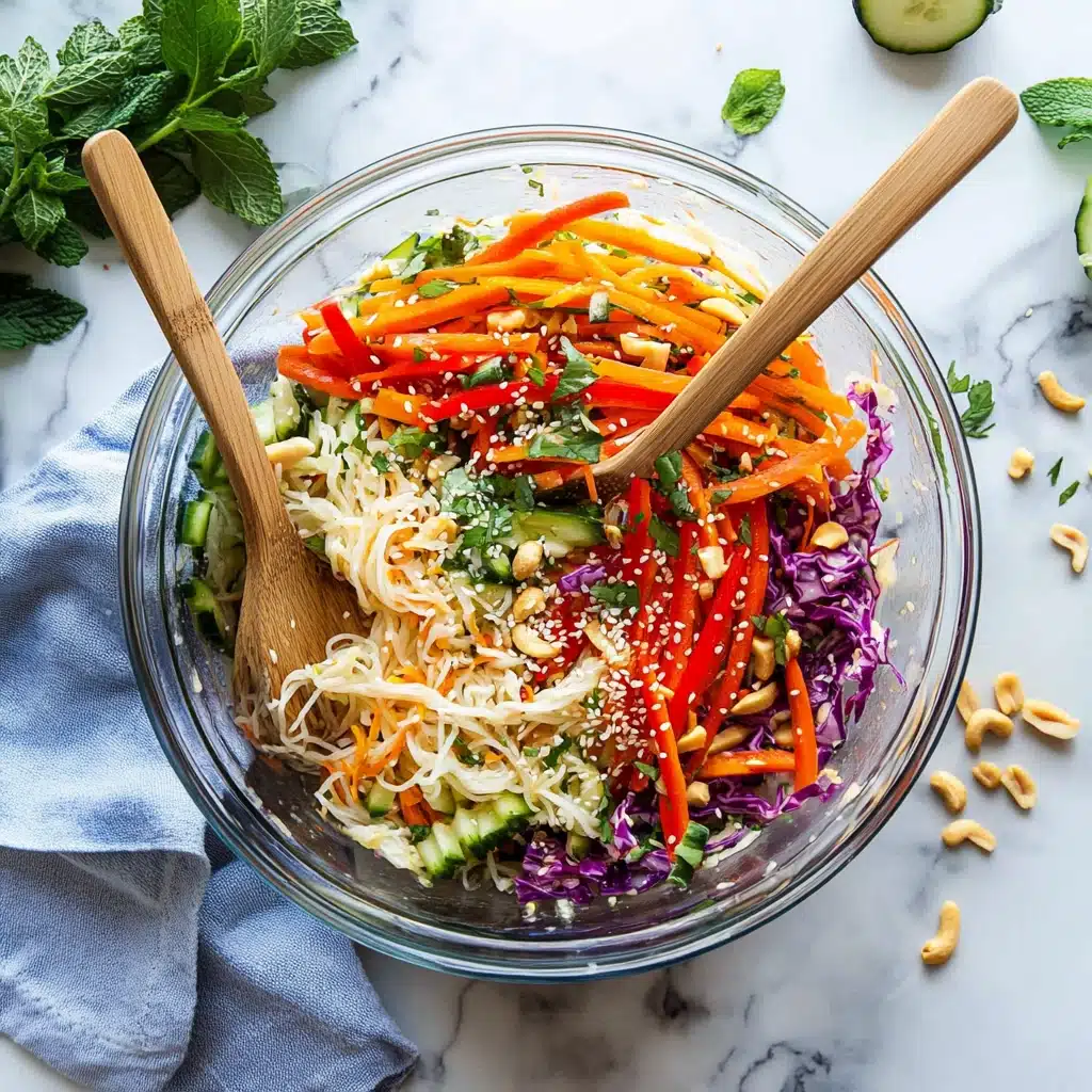Spring Roll Salad with Spicy Ginger Dressing Recipe - Recipe Image
